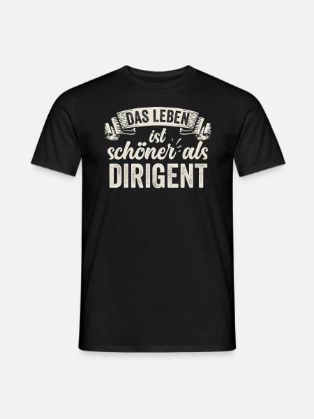 Lustige Dirigent Musik Orchester Konzert Taktstock - Männer T-Shirt - Schwarz