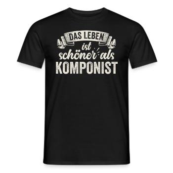Lustige Komponist Musik Noten Melodien Kreativität - Männer T-Shirt - Schwarz - Vorne - AI Model Male 178 light (178cm)
