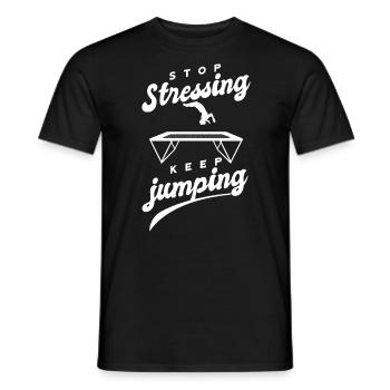 Lustige Sprüche Fitness Workout Trampolin-Sport - Männer T-Shirt - Schwarz - Vorne - AI Model Male 178 light (178cm)