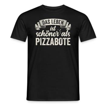 Lustige Pizzabote Lieferung Pizza Essen Bestellung - Männer T-Shirt - Schwarz - Vorne - AI Model Male 178 light (178cm)