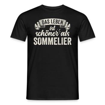 Lustige Sommelier Verkostung Weinkeller Weinprobe - Männer T-Shirt - Schwarz - Vorne - AI Model Male 178 light (178cm)
