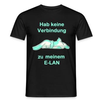 I don't have a connection to my e-LAN - Men's T-Shirt - black - Front - AI Model Male 178 light (178cm)