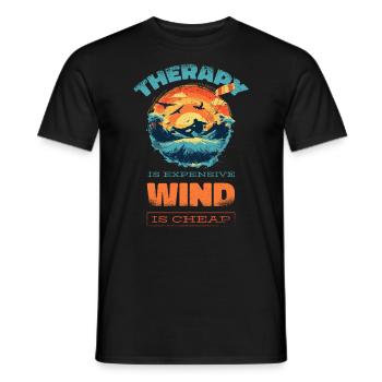 Kitesurf Kitesurf Kitesurf Vintage Drôle - T-shirt homme - noir - Devant - AI Model Male 178 light (178cm)