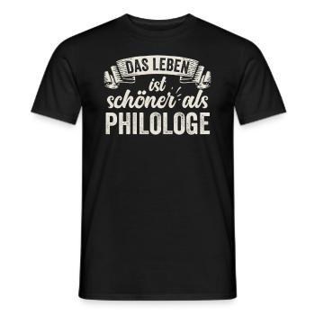 Philologe Sprache Geschichte Texte Übersetzung - Männer T-Shirt - Schwarz - Vorne - AI Model Male 178 light (178cm)