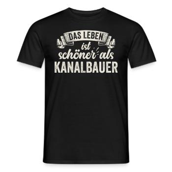 Kanalbauer Abwasserrohre Kanalsysteme Spaß Humor - Männer T-Shirt - Schwarz - Vorne - AI Model Male 178 light (178cm)