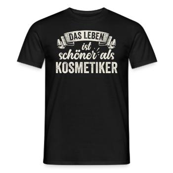 Kosmetiker Schönheit Spaß Make-up Hautpflege - Männer T-Shirt - Schwarz - Vorne - AI Model Male 178 light (178cm)