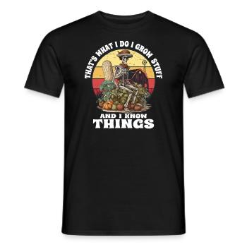 Jardinier jardin plante paysanne dictons Vintage - T-shirt homme - noir - Devant - AI Model Male 178 light (178cm)