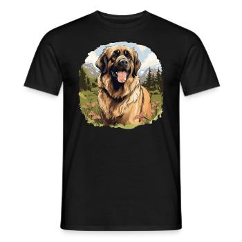 Leonberger - Männer T-Shirt - Schwarz - Vorne - AI Model Male 178 light (178cm)
