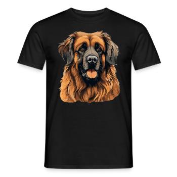 Leonberger - Männer T-Shirt - Schwarz - Vorne - AI Model Male 178 light (178cm)