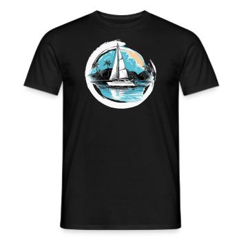 Voilier, voilier, voilier, voile Vintage - T-shirt homme - noir - Devant - AI Model Male 178 light (178cm)