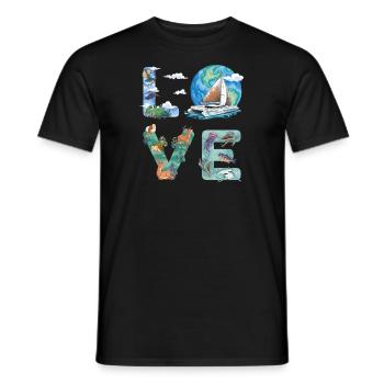 Catamaran-Boot Segelboot Segeln Segler - Männer T-Shirt - Schwarz - Vorne - AI Model Male 178 light (178cm)