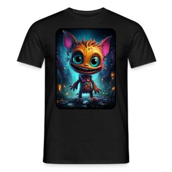 Punchy la douce dame monstre - T-shirt homme - noir - Devant - AI Model Male 178 light (178cm)