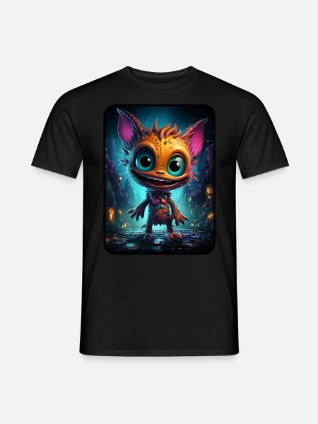 Punchy die süße Monster Lady - Männer T-Shirt - Schwarz