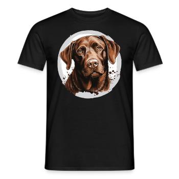 Labrador - Männer T-Shirt - Schwarz - Vorne - AI Model Male 178 light (178cm)