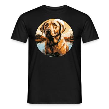 Labrador - Men's T-Shirt - black - Front - AI Model Male 178 light (178cm)