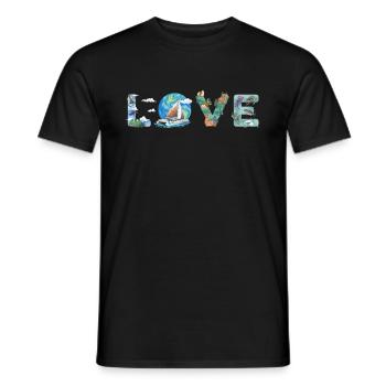 Catamaran Bateau Voilier Voile Sailor Environnement - T-shirt homme - noir - Devant - AI Model Male 178 light (178cm)