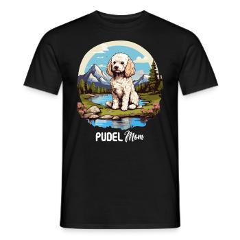 Poodle - Men's T-Shirt - black - Front - AI Model Male 178 light (178cm)