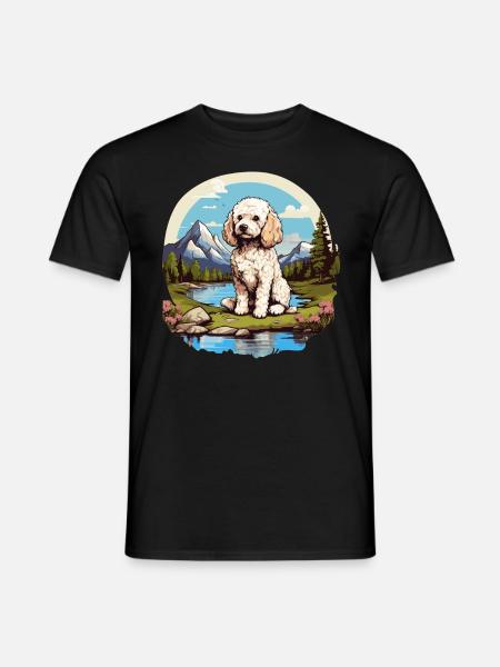 Caniche - T-shirt homme - noir