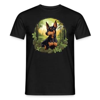 Pinscher - Men's T-Shirt - black - Front - AI Model Male 178 light (178cm)