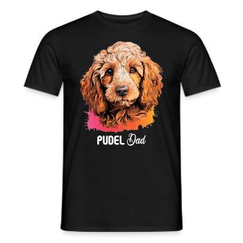 Poodle - Men's T-Shirt - black - Front - AI Model Male 178 light (178cm)