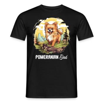 Pomeranian - Männer T-Shirt - Schwarz - Vorne - AI Model Male 178 light (178cm)