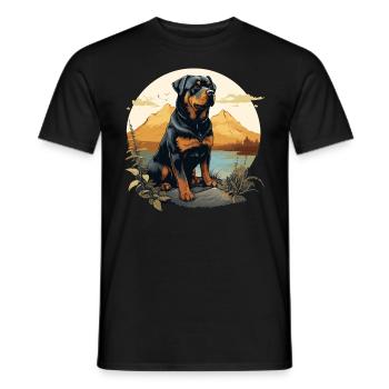 Rottweiler - T-shirt homme - noir - Devant - AI Model Male 178 light (178cm)