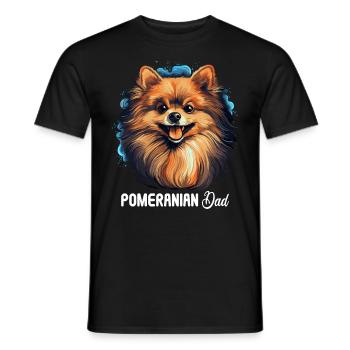 Pomeranian - Männer T-Shirt - Schwarz - Vorne - AI Model Male 178 light (178cm)