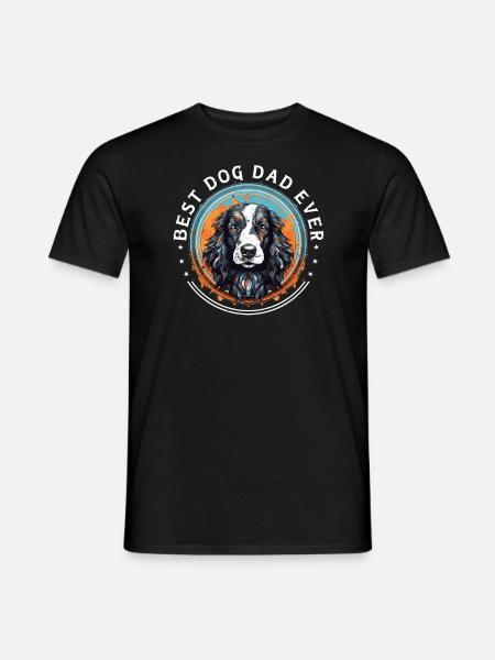 Hunde-Papa Hunderasse Englisch Springer-Spaniel - Männer T-Shirt - Schwarz