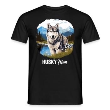 Husky - Männer T-Shirt - Schwarz - Vorne - AI Model Male 178 light (178cm)