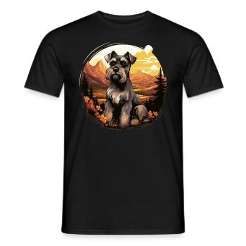 Schnauzer - Männer T-Shirt - Schwarz - Vorne - AI Model Male 178 light (178cm)