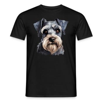 Schnauzer - Men's T-Shirt - black - Front - AI Model Male 178 light (178cm)