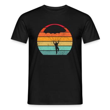 Parachute Vintage rétro cadeau - T-shirt homme - noir - Devant - AI Model Male 178 light (178cm)