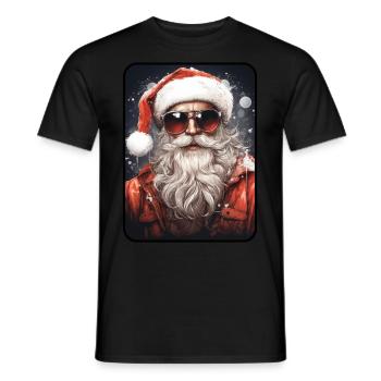Cool Santa Claus - Men's T-Shirt - black - Front - AI Model Male 178 light (178cm)