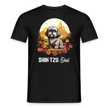 Shih Tzu - Männer T-Shirt - Schwarz - Vorne - AI Model Male 178 light (178cm)