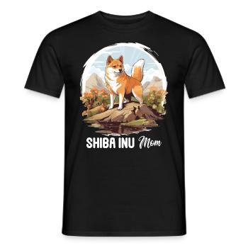 Shiba Inu - Men's T-Shirt - black - Front - AI Model Male 178 light (178cm)