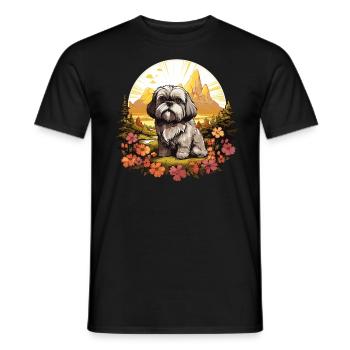 Shih Tzu - Men's T-Shirt - black - Front - AI Model Male 178 light (178cm)
