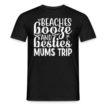 Beaches Liquor And Besties Girls Trip - Men's T-Shirt - black - Front - AI Model Male 178 light (178cm)