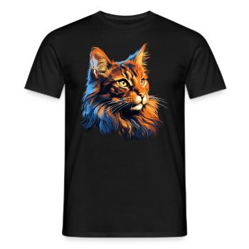 Maine coon - T-shirt homme - noir - Devant - AI Model Male 178 light (178cm)