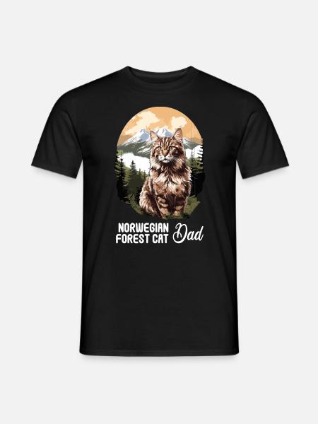 Norwegian Forest Cat - Men's T-Shirt - black