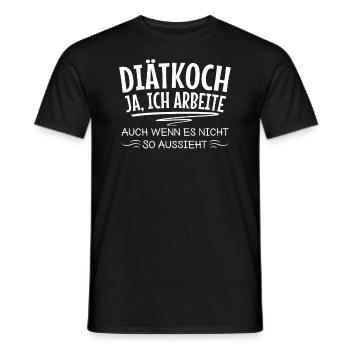 Lustige Diät Essen Sprüche Kochen Ernährung - Männer T-Shirt - Schwarz - Vorne - AI Model Male 178 light (178cm)
