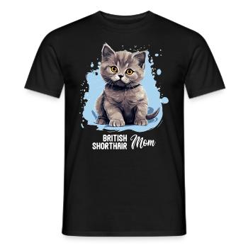 British Shorthair - T-shirt homme - noir - Devant - AI Model Male 178 light (178cm)