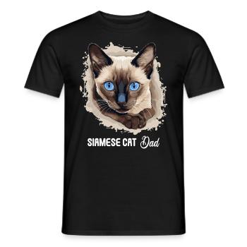 Siamese Cat Siamkatze - Männer T-Shirt - Schwarz - Vorne - AI Model Male 178 light (178cm)