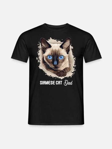 Siamese Cat Siamkatze - Men's T-Shirt - black