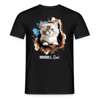 Poupée de chiffon - T-shirt homme - noir - Devant - AI Model Male 178 light (178cm)