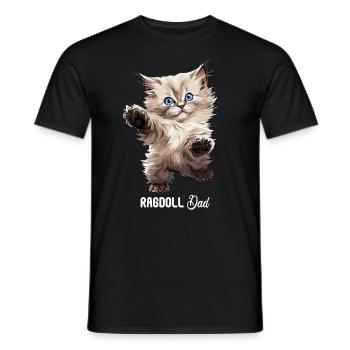 Poupée de chiffon - T-shirt homme - noir - Devant - AI Model Male 178 light (178cm)