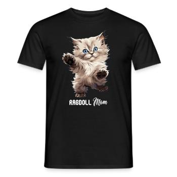 Poupée de chiffon - T-shirt homme - noir - Devant - AI Model Male 178 light (178cm)