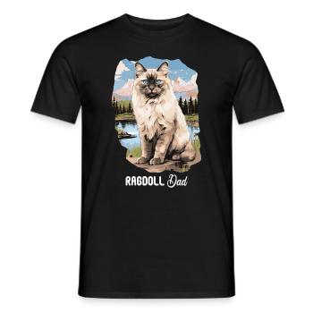 Poupée de chiffon - T-shirt homme - noir - Devant - AI Model Male 178 light (178cm)