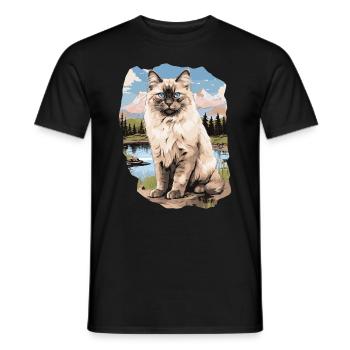 Poupée de chiffon - T-shirt homme - noir - Devant - AI Model Male 178 light (178cm)
