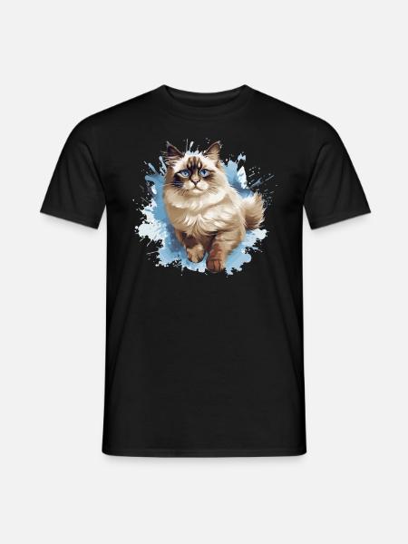 Ragdoll - Männer T-Shirt - Schwarz
