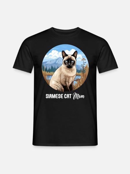 Siamese Cat Siamkatze - Men's T-Shirt - black